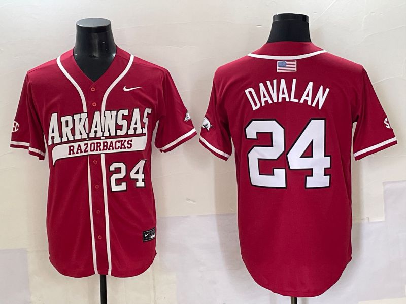 Men 2025 Alabama Crimson Tide #24 Davalan Red Nike Joint Name Nike NCAA Jersey style 5